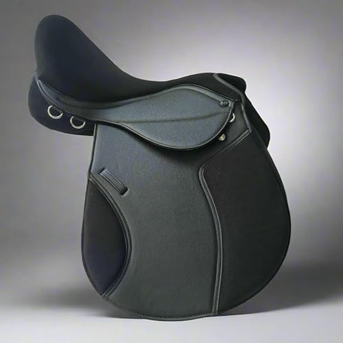 Synthetic Self Adjusting GP Horse pony Saddle Suede Seat Black Colour Size 15