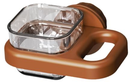 Baoblaze Tazón de alimentación de Alimentos para periquitos Tazón de alimentación de Aves portátiles Plato Taza de Aves para Loros Dentro de la casa jardín, MarrÓn