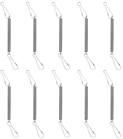 HEMOTON 20pcs Water Dispenser Spring Clip Stainless Steel Spring Fastener for Rabbit Hamster Pet Cage Drinking Bottle Clips Cage Door Hook