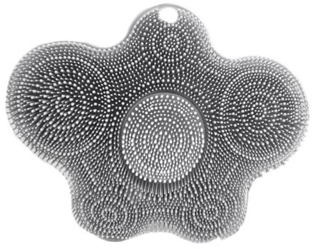 Nettoyeur de pieds en silicone - Tapis de douche - Ventouses antidérapantes - Poils flexibles - Design durable et facile à nettoyer - Pour douche, sol, mur, salle de bain, femme, homme
