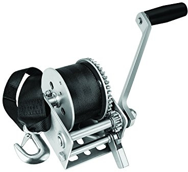 Fulton 142006 Single Speed Winch for Personal Watercraft with 12' Strap - 900 lbs. Capacity, 1 Pack