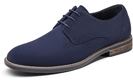 Bruno Marc Men's Derby Oxford Shoes | Moisture-Absorbent Leather Lining, Wear-Resistant TPR Outsole, Handcrafted Wingtip Shoes for Business & Party Occasions
