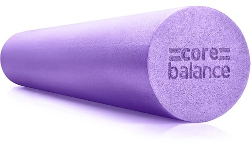 Core Balance Foam Roller Massager 90cm Long Medium Density EPE Muscle Massage (90cm - Purple)
