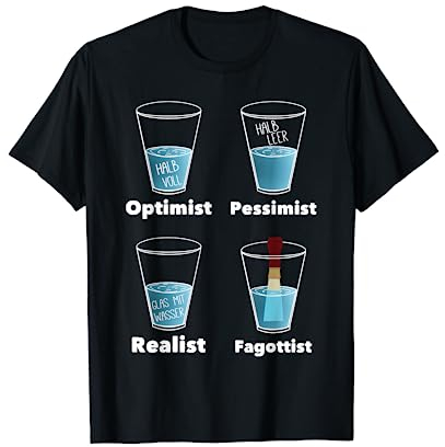 Optimist Pessimist Realist Fagottist Fagott Musiker Design T-Shirt