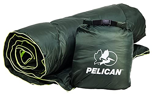 Pelican Woobie Camping-Zubehör für den Außenbereich, Decke, Poncho-Einsatz mit Tragetasche, wasserabweisend, Füllung mit 600 Entendaunen, leichte, weiche, warme Reisedecke, Camping-Geschenke zum