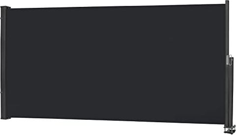 FIVMEN Toldo Lateral Retráctil 100 x 300 cm Protección Visual para Balcón Pared Lateral Pantalla de Privacidad Protector Solar a Prueba de Viento para Balcón Terraza Jardín, Antracita