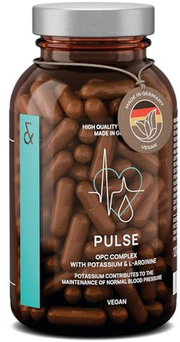 OPC Complexe - Cardio Tonus - Extrait de pépins de raisin avec 650mg d'OPC par dose, L Arginine, Ail noir & Potassium pour la tension arterielle - 120 Gelules