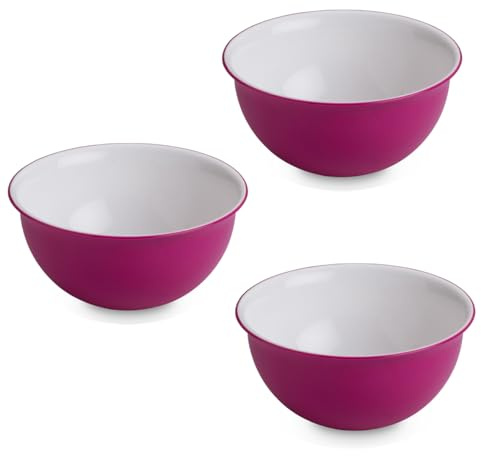 OMADA Design 3x Ciotole Antibatteriche da 1,5 Lt, in Plastica, Infrangibili, lavabili in Lavastoviglie, Made in Italy, Linea Sanaliving