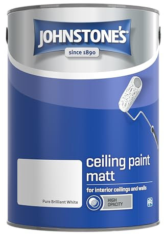 Johnstone's Ceiling Paint - Brilliant White - 5L