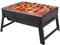Barbecue au charbon de bois portable et pliable pour bureau, plateau de table, barbecue d'extérieur – Barbecue de pique-nique, barbecue de camping, barbecue de voyage, mini barbecue pliable (35 x 26 x