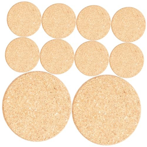 HEMOTON 10pezzi Tappetino Sughero Rotondo per Sottovaso in Sughero per Vasi Sottovaso Rotondo per Piante Protezione per Mobili e Pavimenti