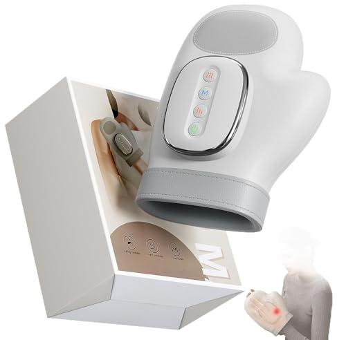 Aurorize Hand Massager with Heat and Compression, 3 Modes and 5 Intensity Levels, Massage for Arthritis and Carpal Tunnel Syndrome, Rechargeable and Portable