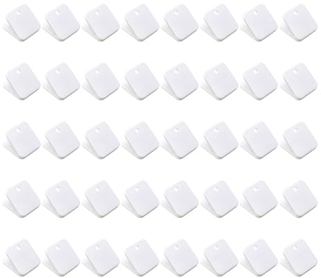 WEKADRIN 40 Pinces à Dossiers Carrées Blanches Attache-Documents 40 Pièces Pinces à Reliure Légères pour Bureau École et Organisation de Fichiers Clips Pratiques pour Papiers et