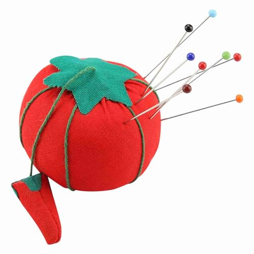 Eminchu 2 Pezzi Puntaspilli per Pomodoro, Simpatico Puntaspilli Ad Ago a Forma di Palla di Pomodoro, per Cucire con Design di Accessori per Ricamo, Ideale per Riporre Spille e Aghi