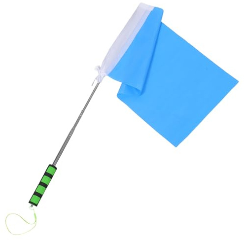 DRESSOOS Bandierine da guida turistica portatili con asta telescopica, colore brillante per gite scolastiche, insegnanti, gite di campo, squadre di marcia, blu 1,2 m/47