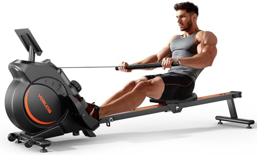 YOSUDA Rameur Musculation Confortable & Interactif, High-Power 16 Niveaux (40kg), APP/BT, Silencieux, Facile à Assembler, Pliable, Idéal 1.35-1.88m, rameur Pliable Appartement