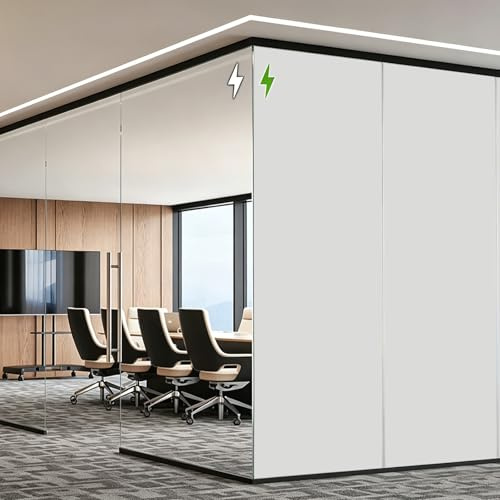 Pellicola Elettronica PDLC Smart Film Pellicola Privacy Finestre da Trasparente a Opaca Pellicola Vetri per Ufficio Domestico Porte Scorrevoli Pareti Divisorie in Vetro(W20xL39.5)