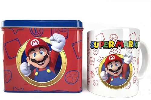 Nintendo Set Tasse + Spardose Super Mario Bros, Mehrfarbig (129570)
