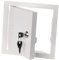 150x150mm Puerta de Inspección con Cerradura de llave- Panel de Acceso Metálica - Trampilla para Pared o Techo - Acero Galvanizado Blanco