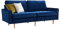 ZYLOYAL10 Modernes Sofa aus Samtstoff, 2-Sitzer 177cm Polstersofa mit Armlehnen, Modernes Samtstoff Sofa, Leicht Aufzubauen, Stabil und Pflegeleicht, Verwendung In Kleinen Wohnungen (Samt, Blau)