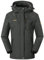 donhobo Damen Wanderjacke Winter Outdoor Mantel Wasserdicht Regenmantel Winddicht Fleecejacken Hooded Skijacken Softshelljacke (Grau, XXL)