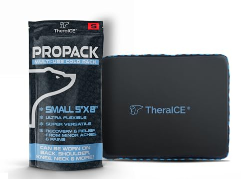 TheraICE PROpack Ice Pack for Injuries, Reusable Soft Multipurpose Cold Gel Ice Pack for Muscular Back Pain, Shoulder, Hip, Knee - Flexible Cold Compress Wrap for Minor Aches & Pains - 5 x 8