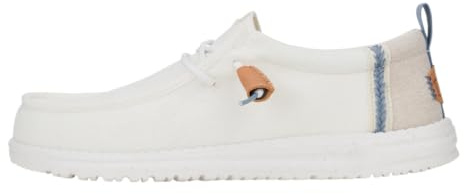 HEYDUDE - Wally Craft - Mocassins à enfiler en lin pour homme, chaussures légères et confortables, baskets de marche décontractées prêtes pour le voyage, 45 EU