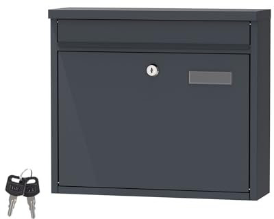 DIVID® Briefkasten (DIV-310) in Modernem Design | Wandmontage inkl Schrauben und Dübel | Wandbriefkasten inkl. 2 Schlüssel | Moderner Briefkasten zum abschließen |