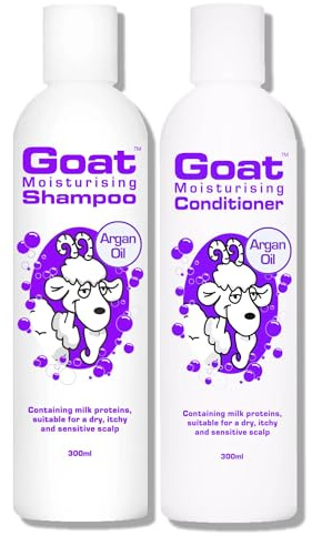Goat Milk Soap Moisturizing Shampoo & Conditioner Value Pack - Sulfate, Paraben, and Petrochemical Free - Shampoo and Conditioner Set - Argan Oil