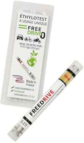 Bivora Ethylotest alcootest Turdus (Lot de 50) - Test Alcool sans Ballon & à Usage Unique, Certification NF 0,5g/l [ Ethylotest jetable ] (x50)