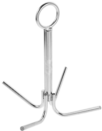 INOOMP Ancla Marina de Acero Inoxidable 4 Garras para Embarcaciones y Yates, Gancho de Agarre Resistente para Fondo Arenoso, Rocoso y Fangoso, Ancla de Rezón Multiuso para Navegación