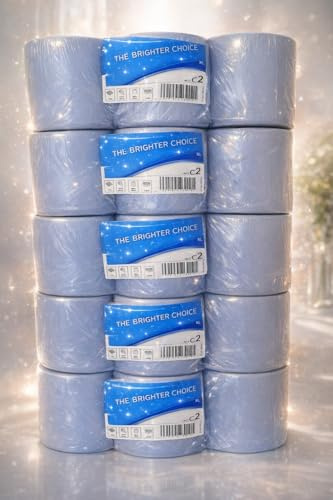 30 Rolls(5 Packs) ACT Blue Centre Feed Rolls Embossed 2ply Wiper Paper Towel 45M