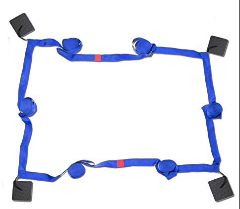 RomiSport Linien für Beachvolleyball Spielfeldmarkierung Courtline 18mx9m Linien zum Strandvolleyball Breite 5cm Beachvolleyball Markierung Blau Rasen Sand