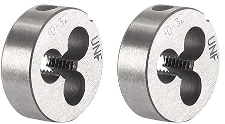 sourcing map 2St Runde Schneideisen Maschinen Rechtsgewinde Matrize Legierter Werkzeugstahl 10-32 UNF