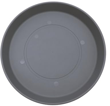 The HC Companies Soucoupe pour Pot de Fleurs en Plastique, Gris Chaud, 40,6 cm