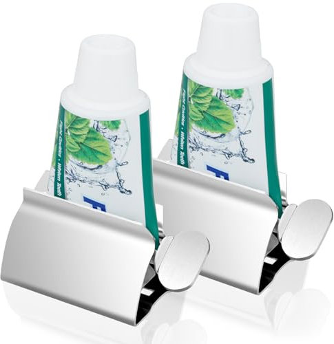 Alldrmtrue Toothpaste Squeezer, Large Size Set of 2, Stainless Steel Tube Roller Squeezer
