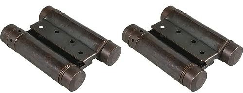 Coppia Cerniere a Molla a Doppia Azione, Cerniere a Molla per Porta Battente, Saloon, Caffè, Cardini Porta Salone, Bar - Diversi Colori e Dimensioni (Bronzata 75 mm)