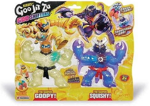 Grandi Giochi - GOO JIT Zu GOO Shifters Doppelpack 7 Verschiedene Figuren mit Quetschkugel zum Aktivieren des Farbwechsels - GJT35000