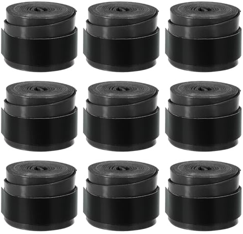 PATIKIL Nastro per Impugnatura Racchetta da Tennis 43.3, pz9 Overgrip Elastiche Antiscivolo Cuscino per Racchetta da Badminton e Canna da Pesca, Nero