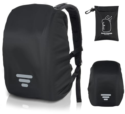 AiQInu Regenschutz für Rucksäcke mit Reflexstreifen, Regenhülle Rucksack mit Aufbewahrungstasche, Wasser- und Windabweisend, Rucksack Regenschutzhülle für Wandern, Camping, Radfahren XXL（70L-80L）