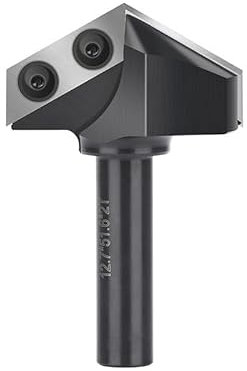 Fraise à rainure en V, mèche de routeur 90 120 degrés, tige 1/2 à fente en V, raboteuse à bois avec insertion en carbure, outil for le travail du bois(90 Degree Blade)