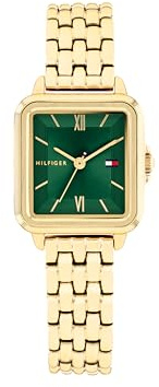 Tommy Hilfiger Montre à Mouvement à Quartz Trois Aiguilles pour Femme avec Bracelet en Acier Inoxydable de Couleur Dorée - 1782858