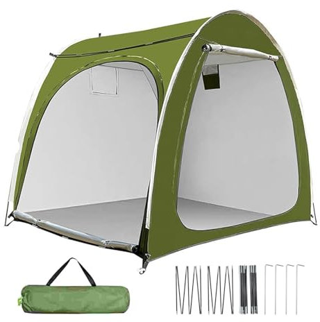 Tente de Rangement pour Vélo, Protection Moto Transportable, Tente de Stockage Vélo Pliable Résistante aux Intempéries pour Terrasse, Pelouse, Jardin, Extérieur, Camping