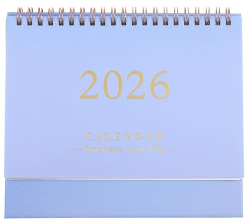 NUOBESTY Calendrier De Bureau Lavande 2025-2026 Organiseur Mensuel À Rabat Petit Calendrier Sur Pied Pour La Maison Et Le Bureau