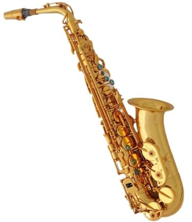 Professionell Saxofon Professionell Guldfärgad Altsaxofon Hög F Med Fodral