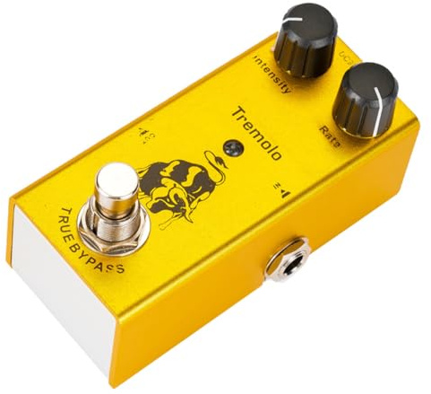 Kisangel Pedale Effetto Tremolo Per Chitarra True Bypass, Controllo Velocità e Tono, Circuito Fotoelettrico a Tubo in Lega Resistente, Per Performance Musicali e Uso Professionale