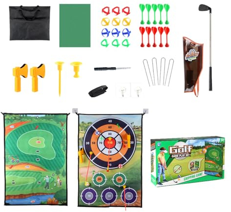 Juego de Alfombras de Juego de Golf, Alfombra de Juego de Golf | Estera de Entrenamiento de Doble Cara | Kit Completo de Entrenamiento, Grande de Dardos Divertido para Adultos, Yo