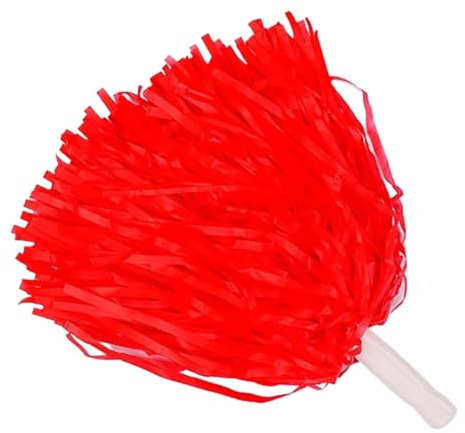 Fluffy pompon, Cheerleading Pom Poms Paket med 8 25CM Flerfärgad for Cheer Och Sport(Rosso)