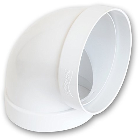 Curva 90 ° Circular D/125 para ventilación canalizzata para tubo redondo, casquillo hembra – hembra de PVC color blanco