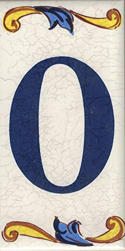 TORO DEL ORO Piastrelle craquelé. Numeri e lettere. Calca. Stile craquelé. Nomi e indirizzi. Design 5,40 x 10,70 cm